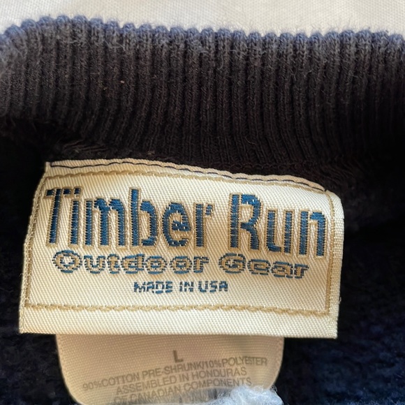 Retro Timber Run Outdoor Gear Navy Blue Y2K Crewneck Sweatshirt - Picture 5 of 8